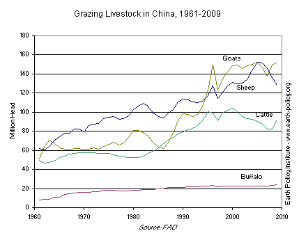 Grazing Livestock in China, 1961-2009